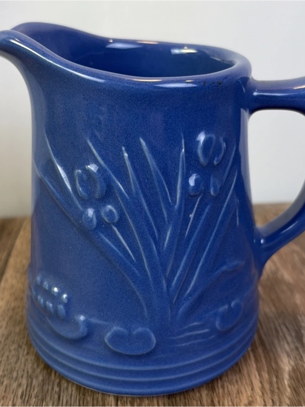 1998 Red Wing Collectors Society Commemorative Blue Iris 4.5" Pitcher RWCS